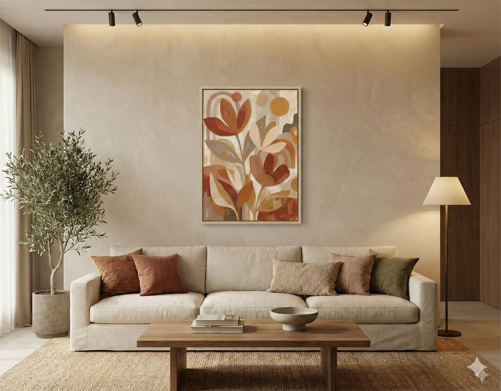 Terracotta Dreams: Abstract Boho Floral