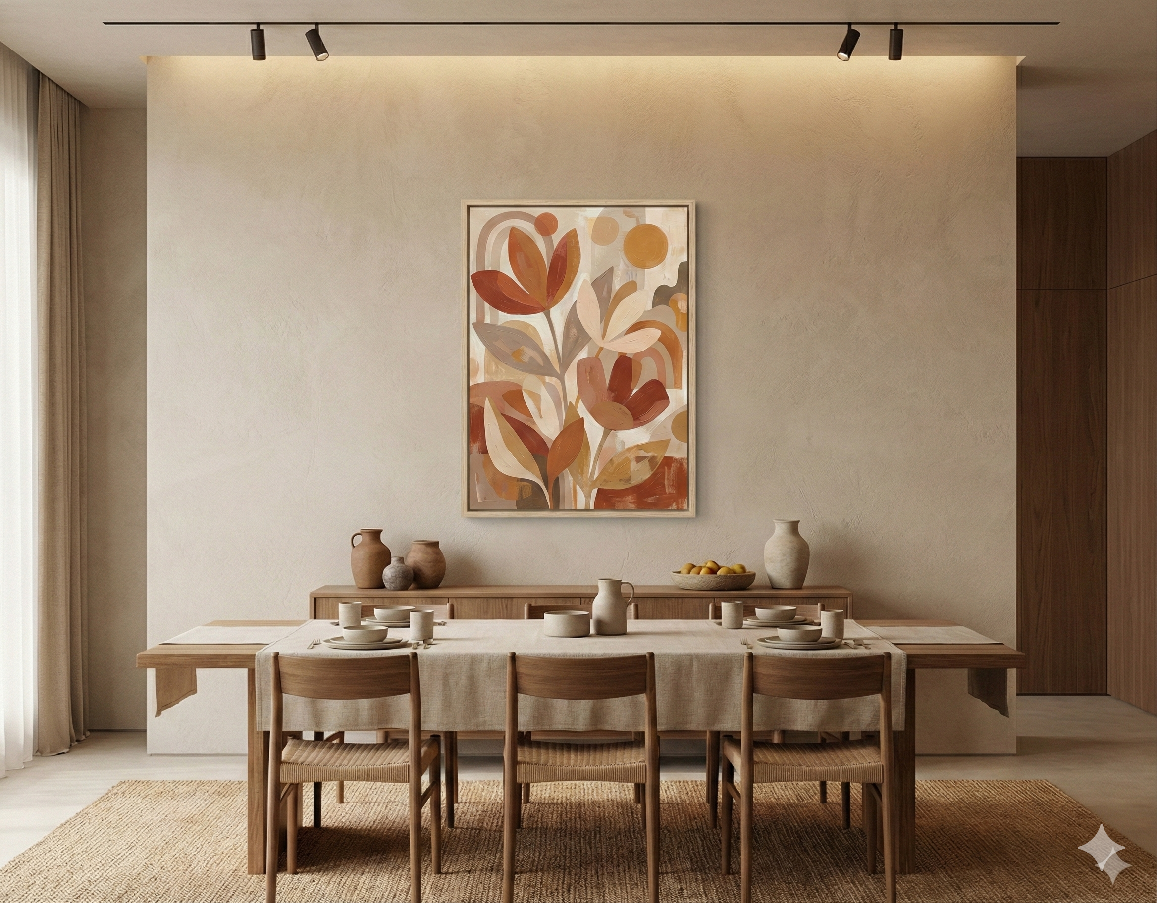 Terracotta Dreams: Abstract Boho Floral