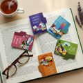Pack of 5 Magnetic Bookmarks (3.5"x2.5" each) with Side Flap
