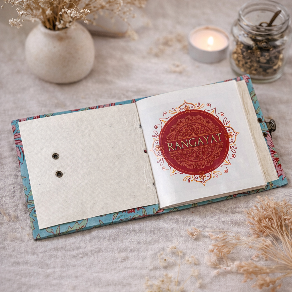 Teal Bloom 5"x5" Lock Journal/Sketchbook