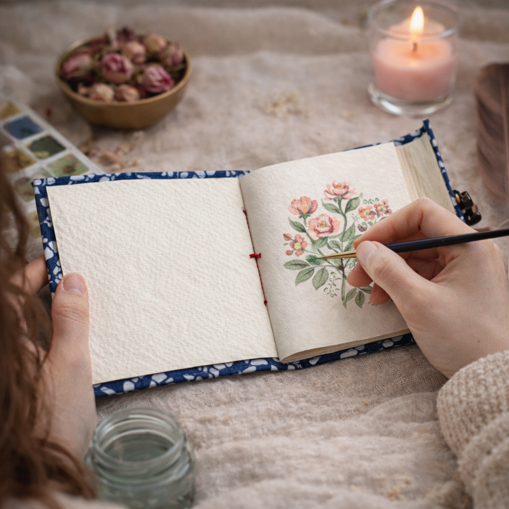 Neelam 5"x5" Lock Journal/Sketchbook