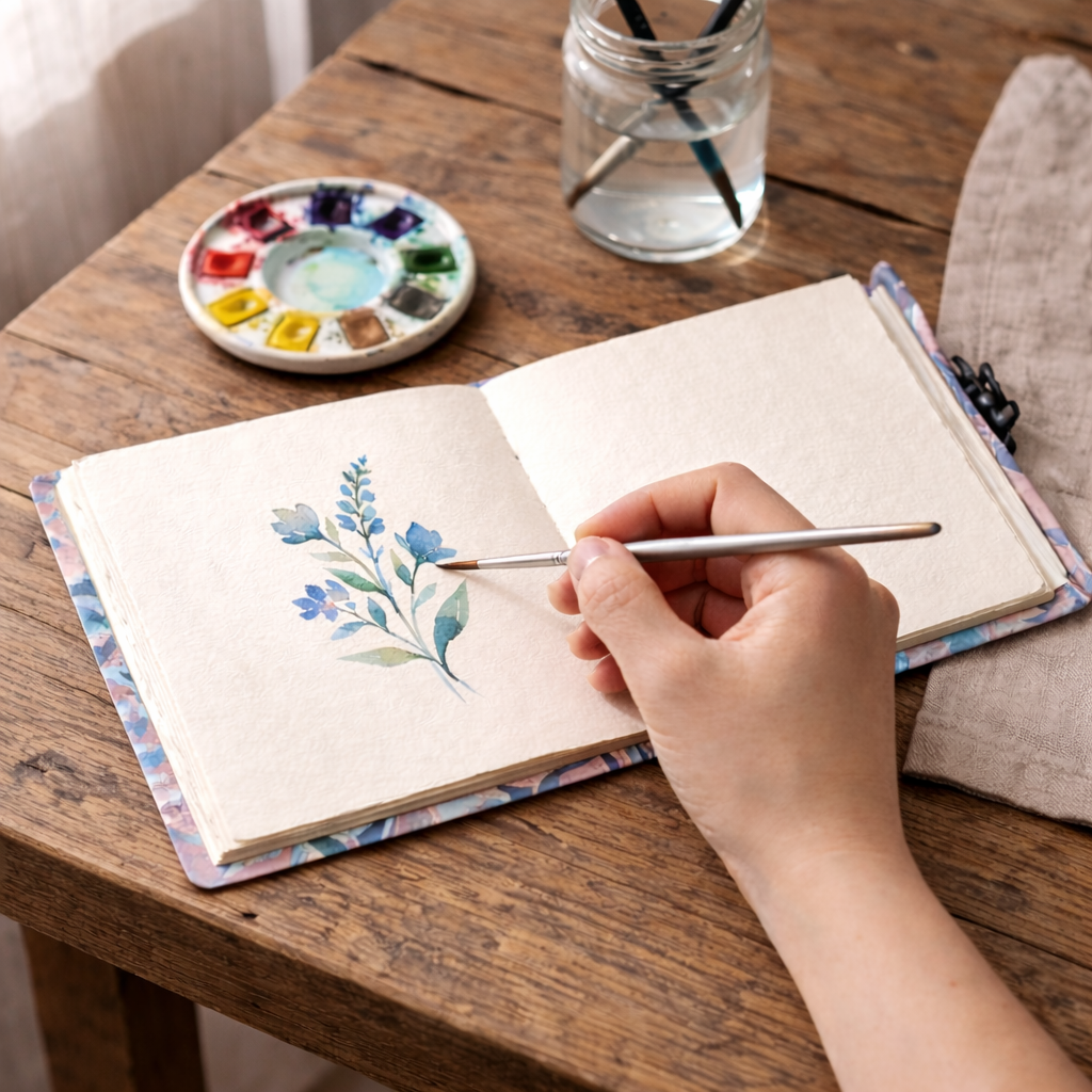 Dusty Rose 5"x5" Lock Journal/Sketchbook