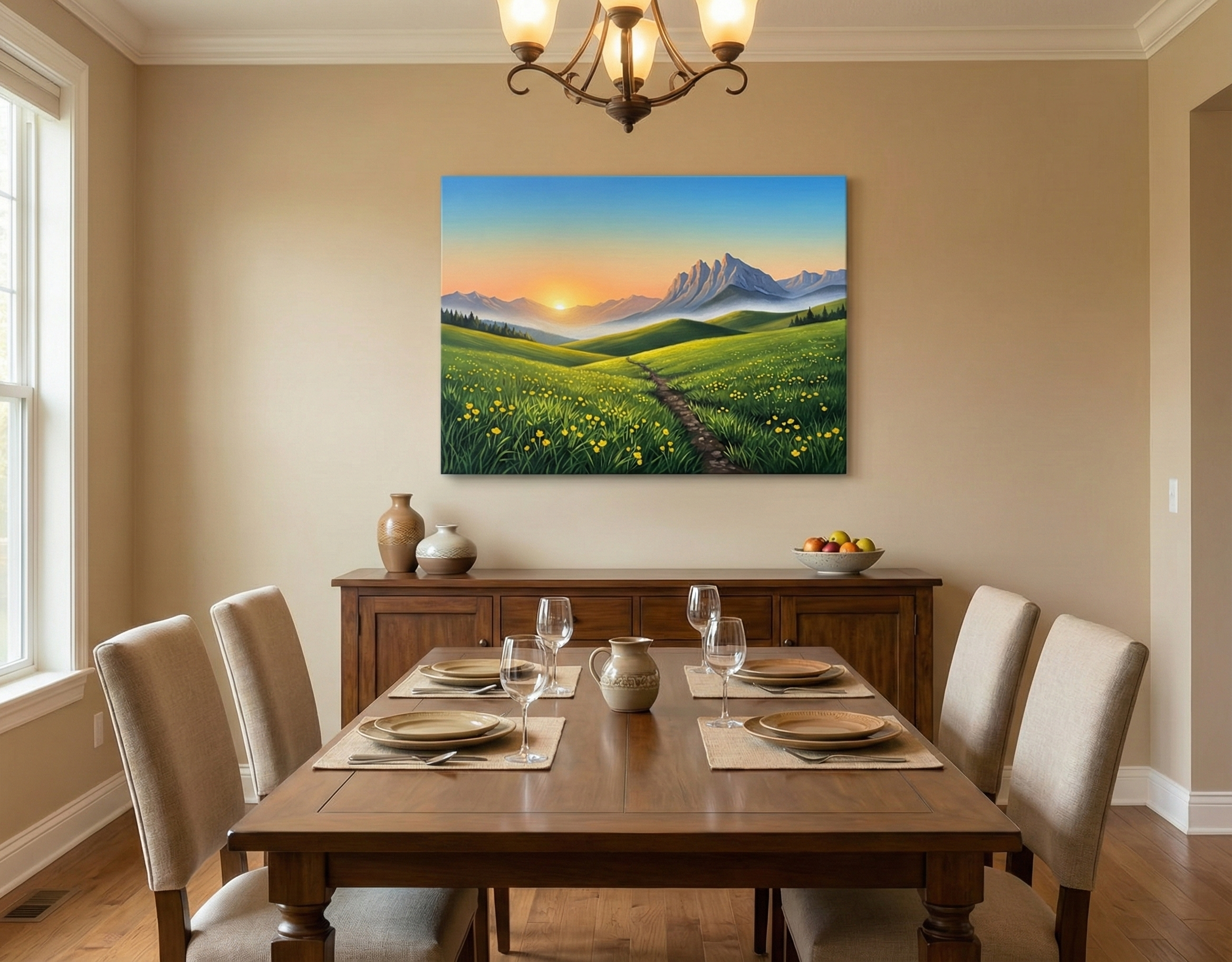 Misty Mountain Sunrise