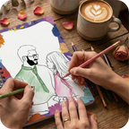 'Our Moments' Personalized Colouring Book for Couples