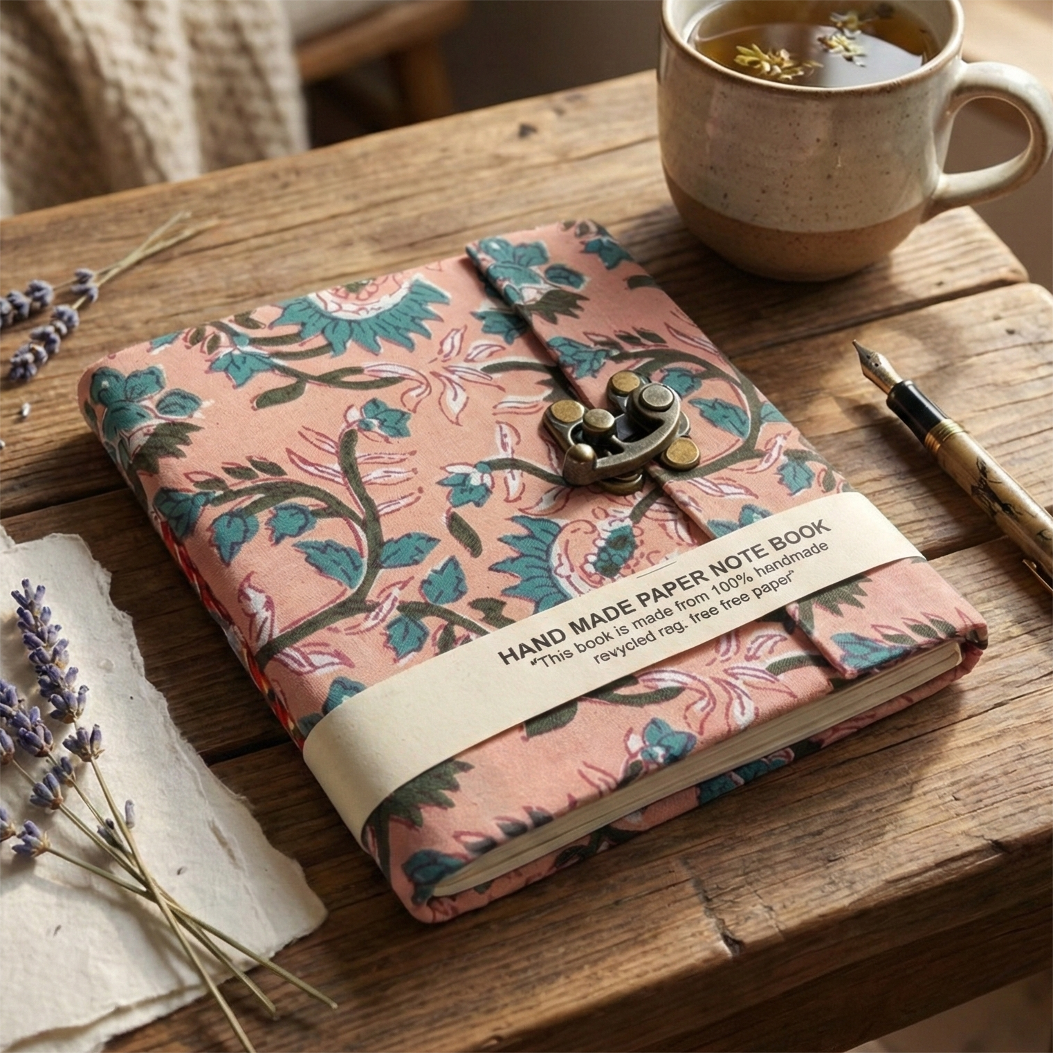 Dusty Rose 5"x5" Lock Journal/Sketchbook