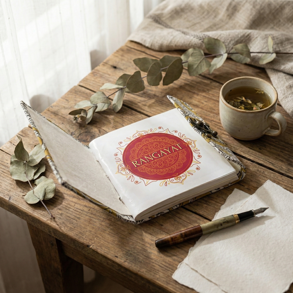 Mustard Bloom 5"x5" Lock Journal/Sketchbook